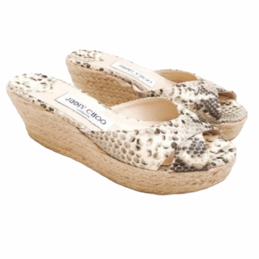 Jimmy Choo Snakeskin Platform Sandals Size 9